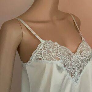 Vintage Mint Green Satin and Lace Camisole 34